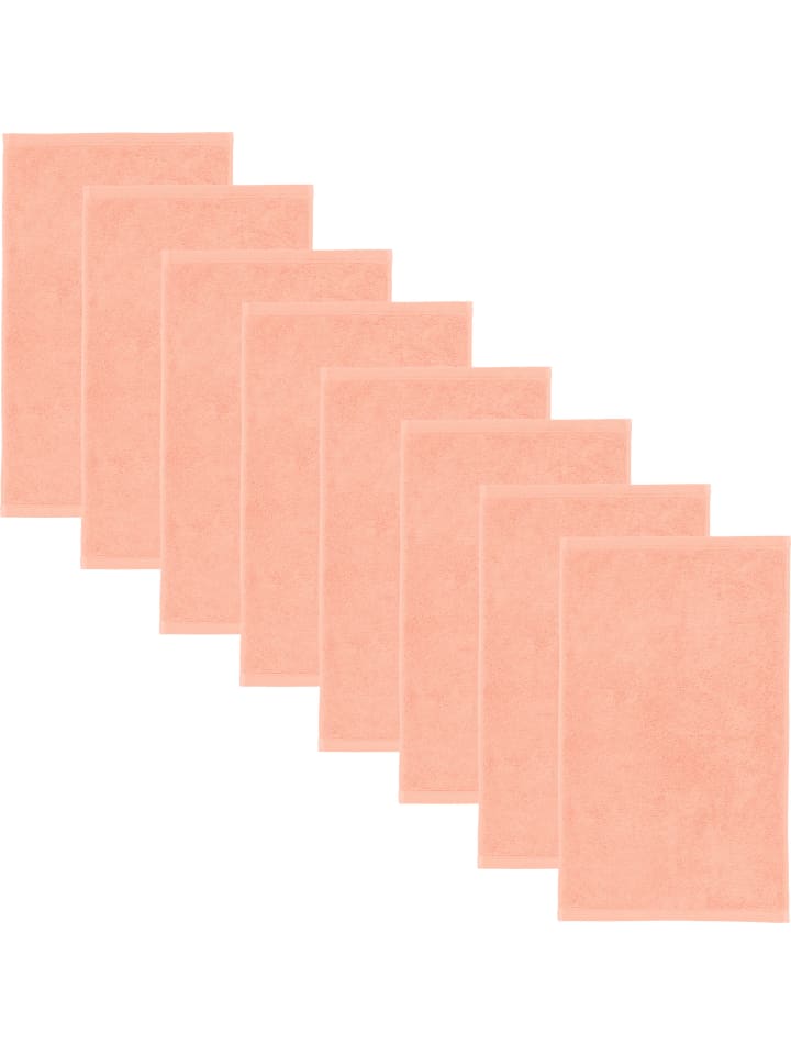 Frottier Gästetuch 8er-Pack Heidenheim in apricot