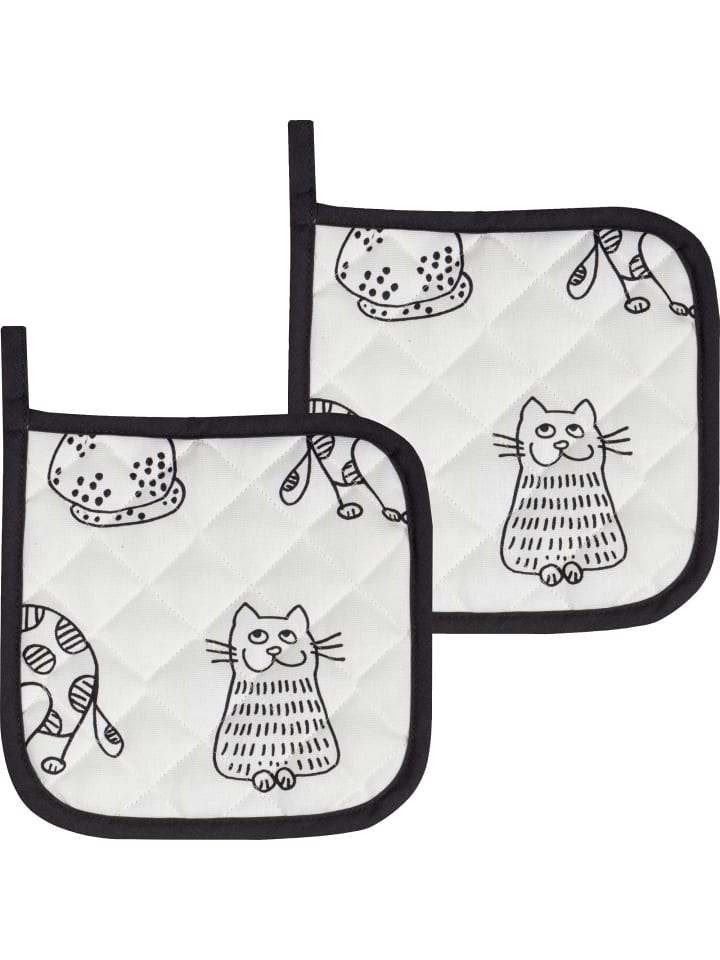 Topflappen 2er-Pack Katzenreihe in Katzen