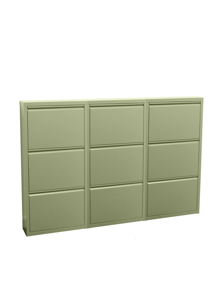 Schuhschrank Pisa 3 Grün 150 x 16 cm