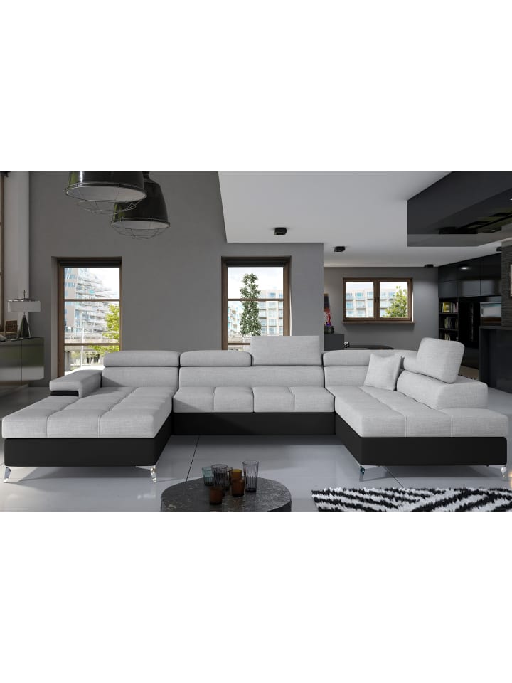 Eduard Recamiere Rechts in Grau -  (L) 205 x (B) 337 x (H) 88 cm