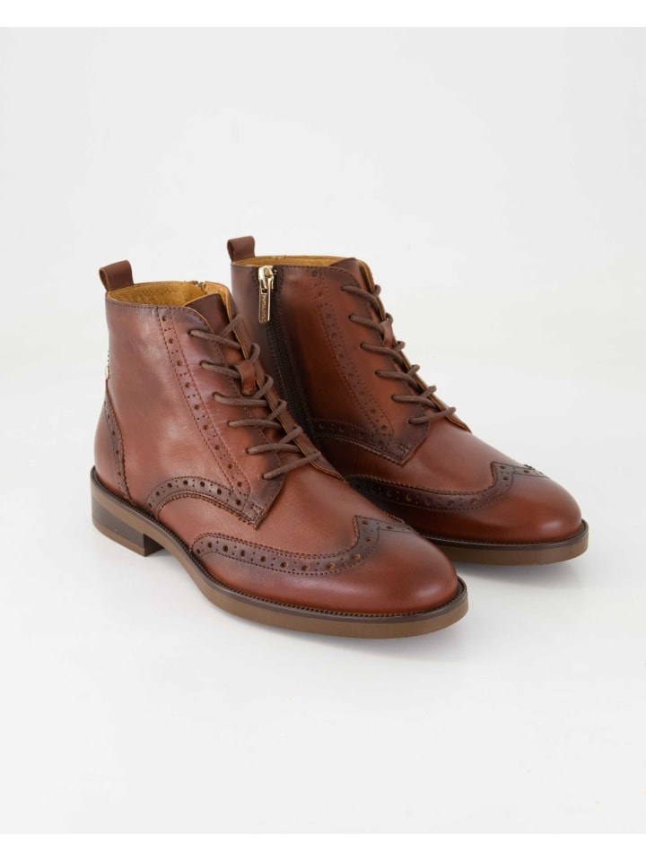 Schnürstiefeletten in Braun