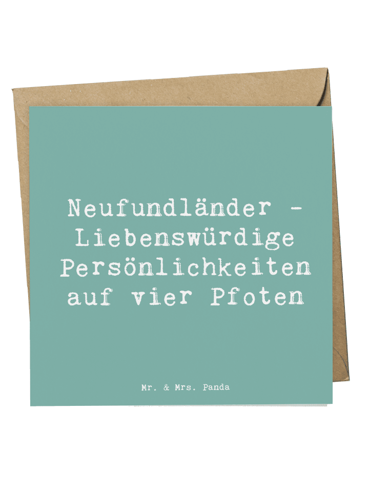 Deluxe Karte Spruch Neufundländer Persönlichkei... in Meeresbrise