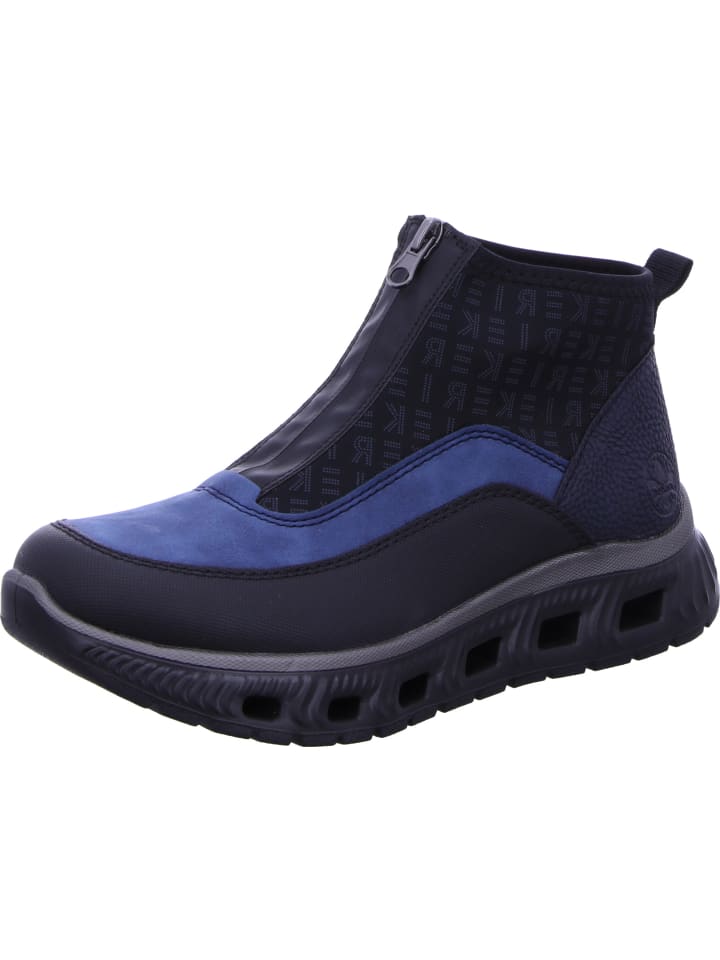 Chelseaboots in schwarz/jeans/pazifik