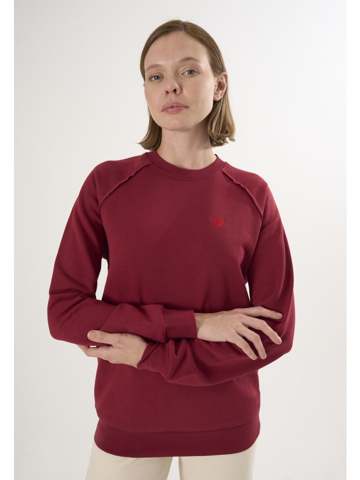 Sweatshirt in Bordeaux
