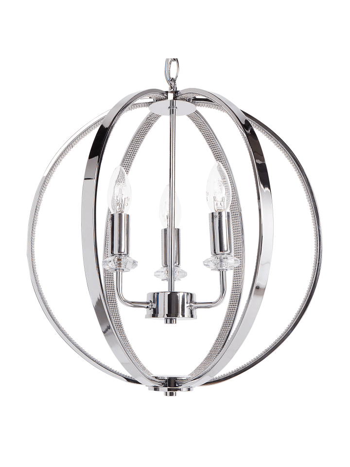 Pendelleuchten TENOIRO in Silber - (W) 40 x (H) 100 x (L) 40 cm
