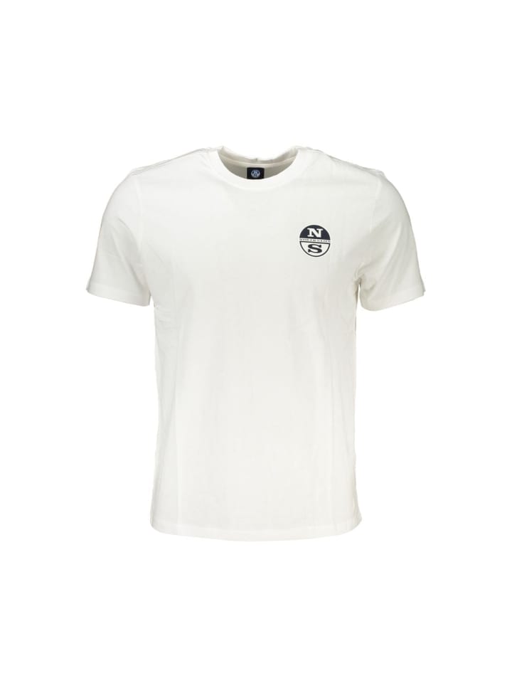 Weiß Baumwolle Herren T-Shirt