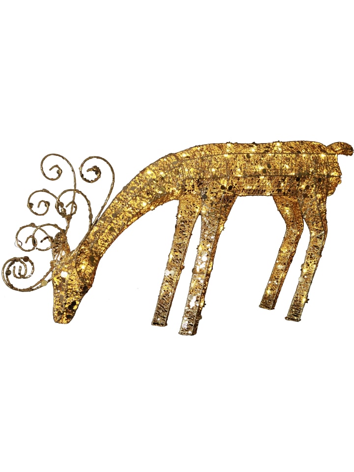 LED Rentier 'Sequini', gold, outdoor in Gold