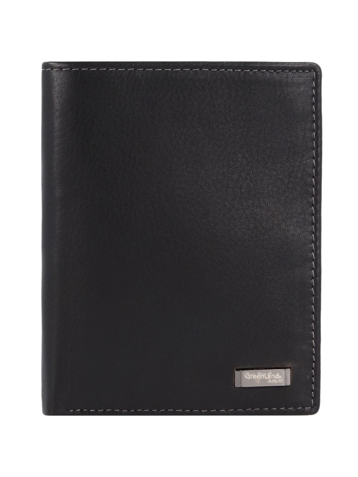 Black Nappa Geldbörse RFID Leder 9,5 cm schwarz
