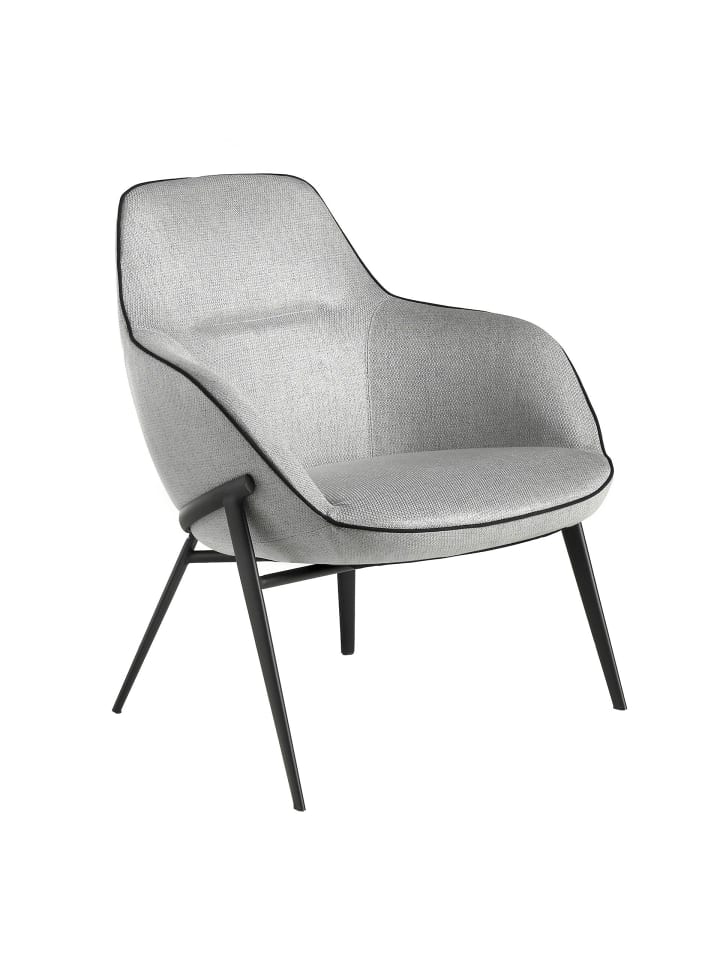 Sessel 5065 in Grau / Schwarz – (B)76 x (H)67 x (T)84 cm