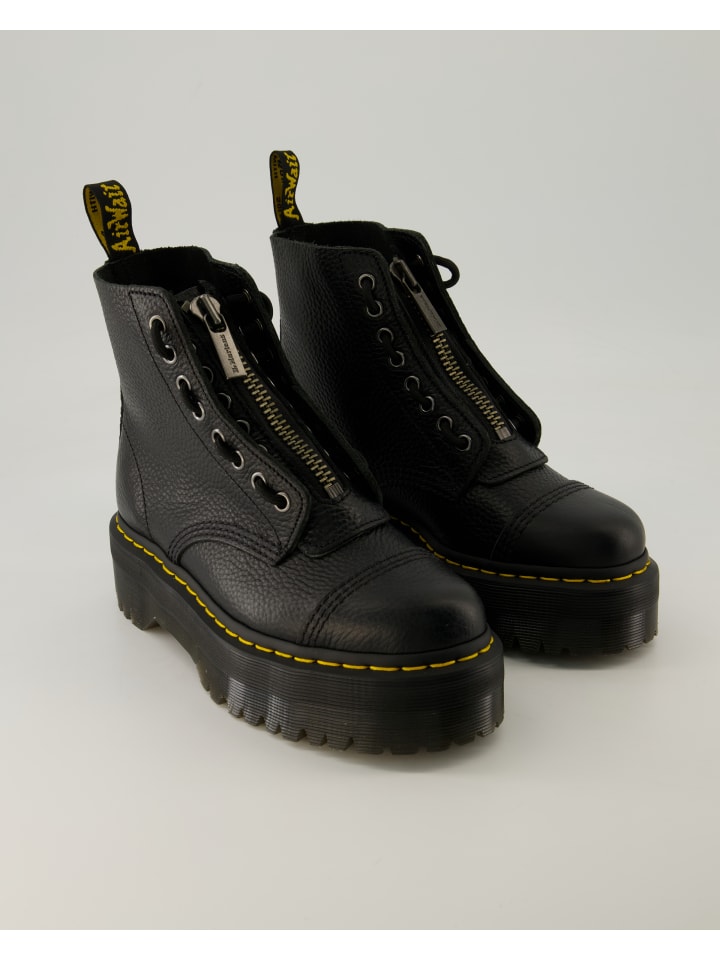 Schnürstiefeletten in Schwarz
