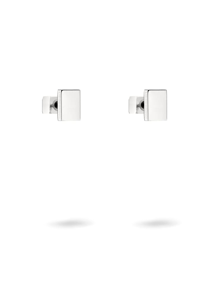 Ohrstecker Plates in silber