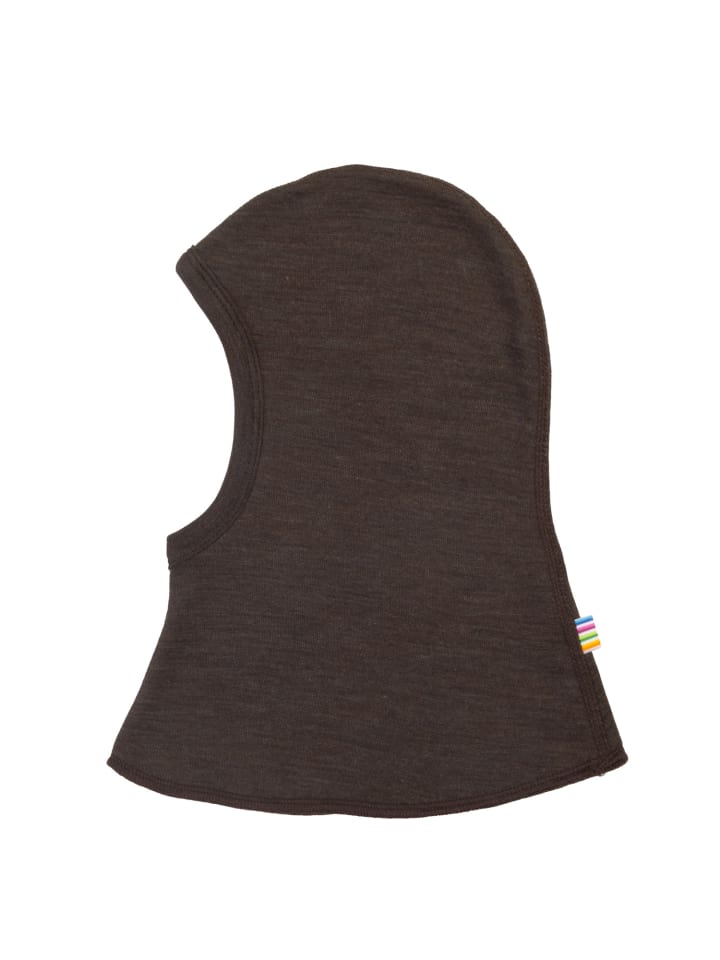 Schlupfmütze aus Merinowolle/Seide doppellagig in dark brown