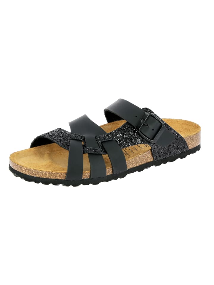 Pantolette "Bioline Gleam" in Schwarz