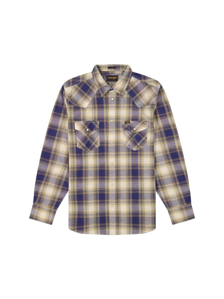 Langarmhemd Western Indigo in Mood Indigo