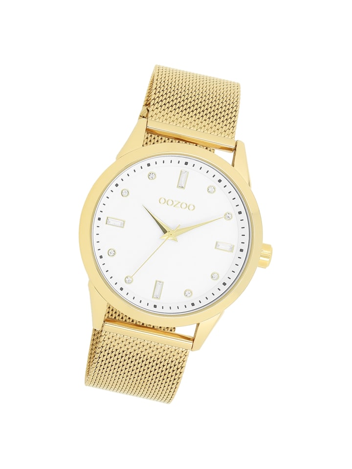 Analog-Armbanduhr Oozoo Timepieces gold groß (ca. 40mm)