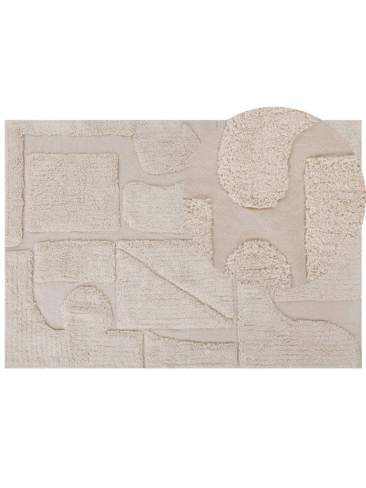 Kurzflor DIYADIN in Beige - (W) 160 x (H) 1 x (L) 230 cm