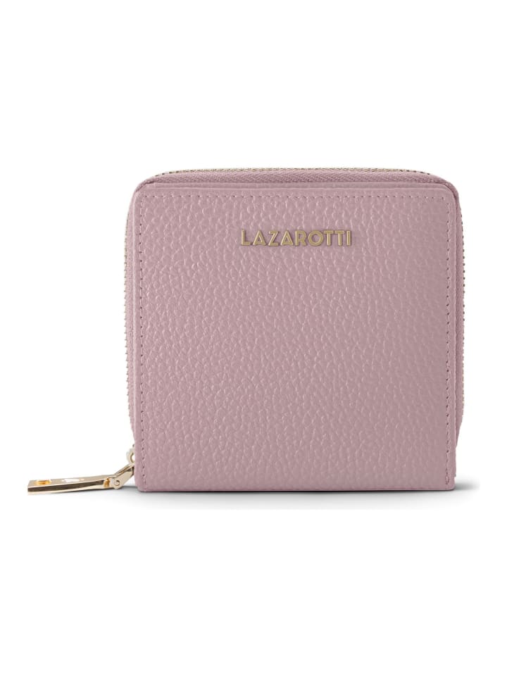 Bologna Leather Medium Zip-Around Geldbörse Leder 10 cm rose