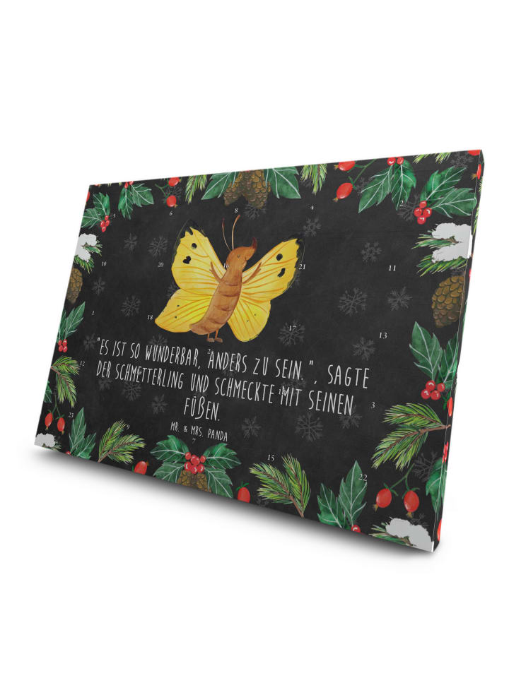 Adventskalender Schmetterling Zitronenfalter mi... in Kreidetafel