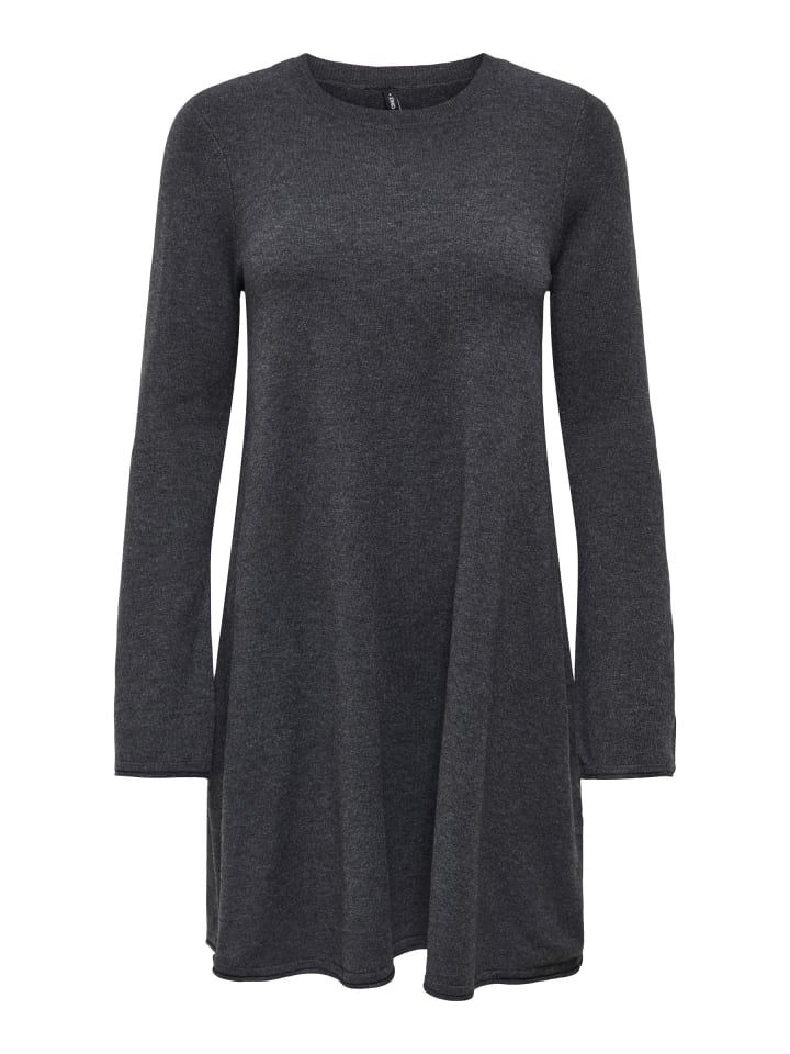 Strickkleid in Dark Grey Melange