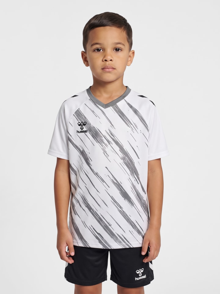 T-Shirt Raglanärmel Hmlmatch Kinder in WHITE/STEEL GRAY
