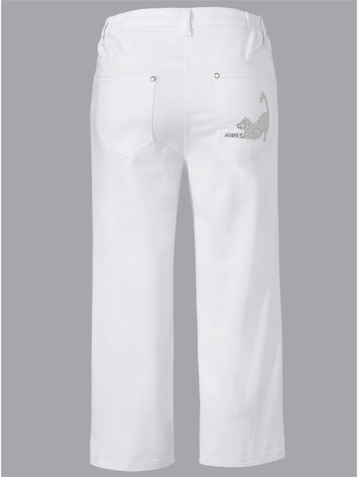 Capri-Jeans in weiß