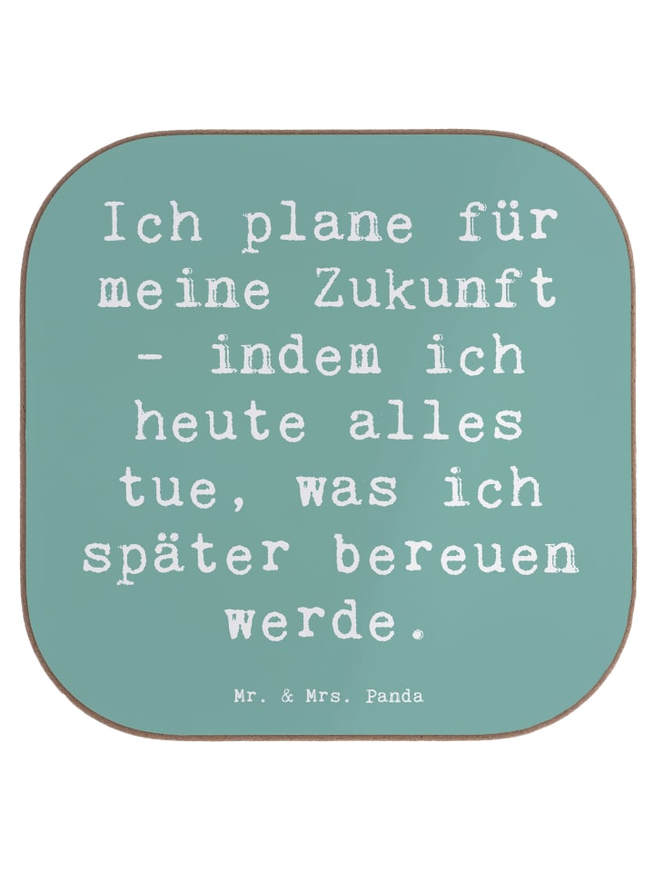 Untersetzer Spruch Lebensziele und Abenteuer mi... in Meeresbrise