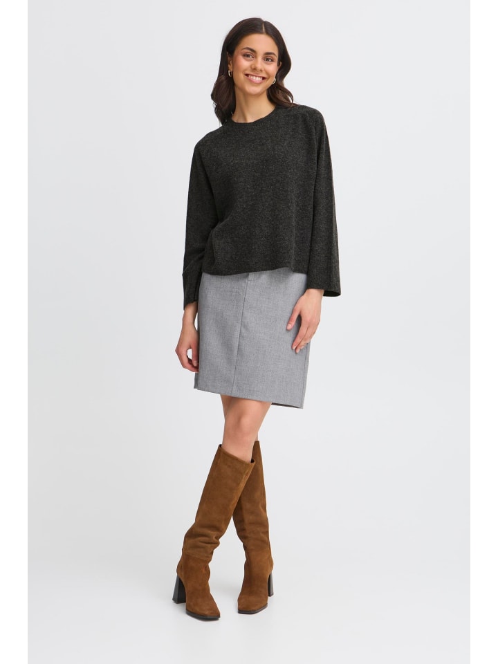 Strickpullover FRNOAH Loose fit in Charcoal Melange