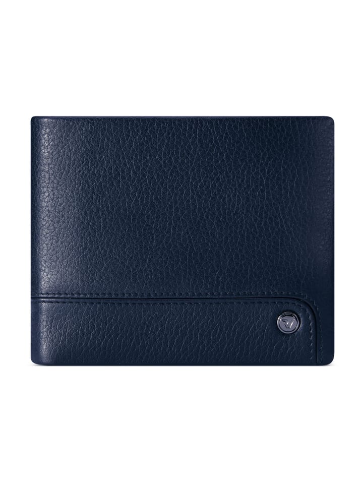 Alaska Geldbörse RFID Schutz Leder 13 cm navy