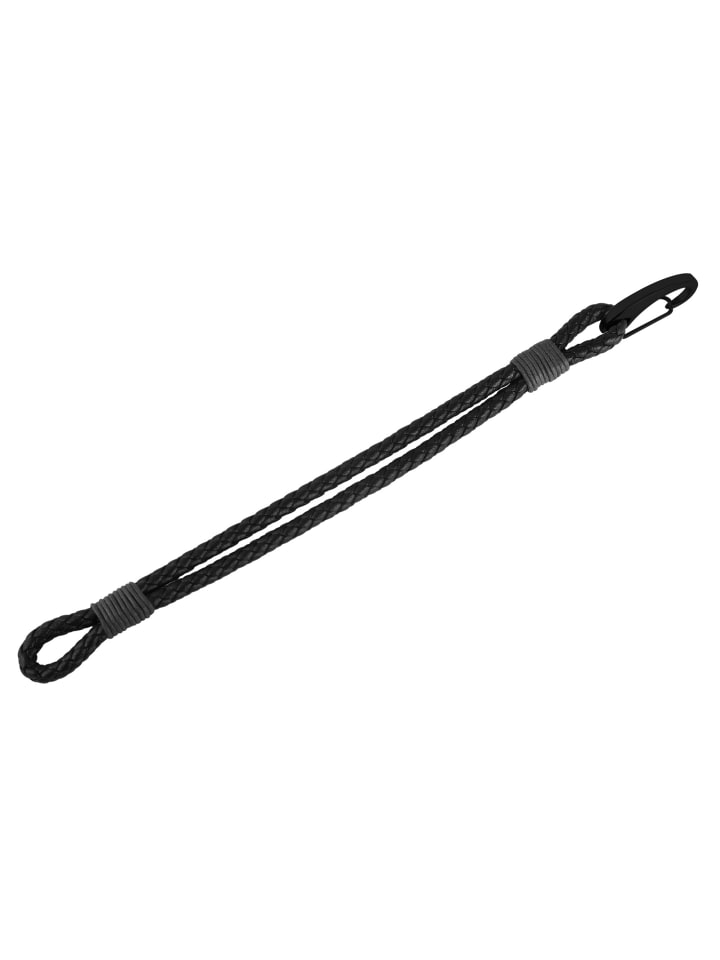 Unisex Armband – Textilarmband aus Leder 22 cm in schwarz