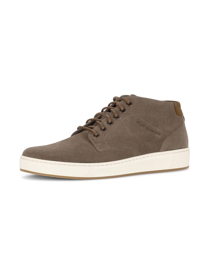 Schnürstiefeletten in Beige