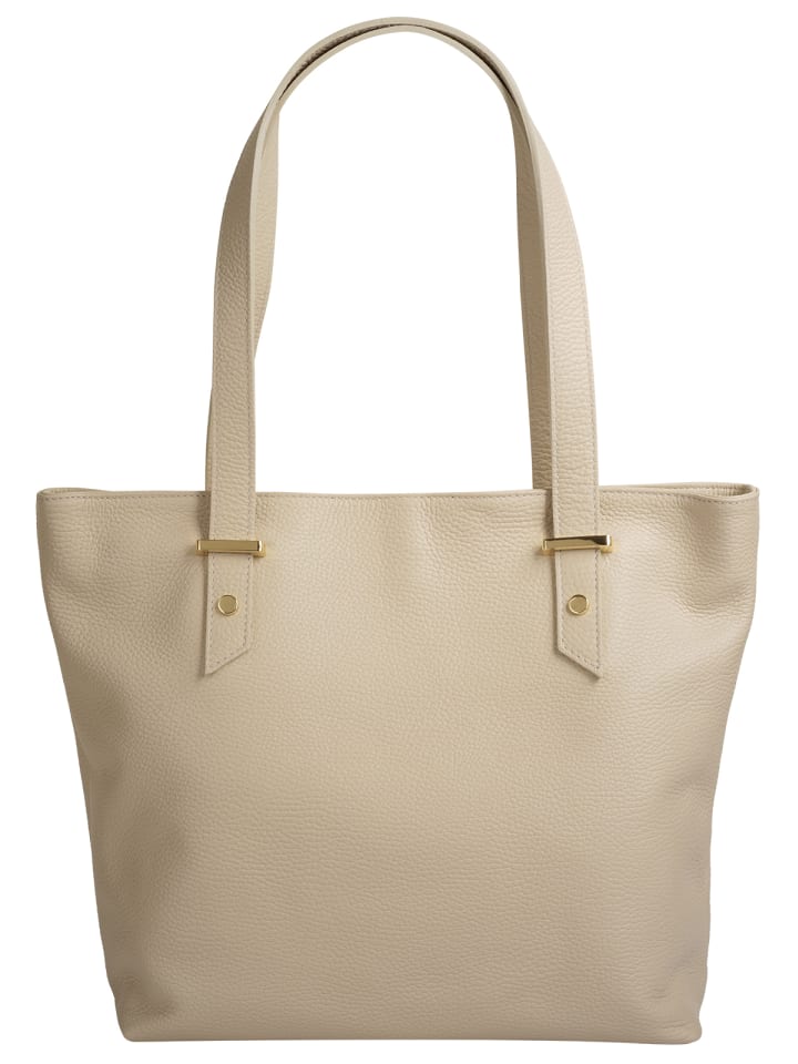 Shopper Solerino echt Leder in beige