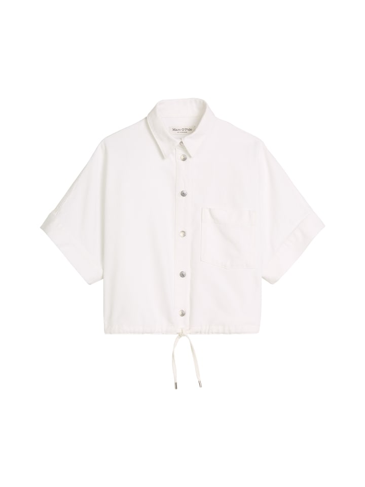 Jeansbluse regular in Weiß