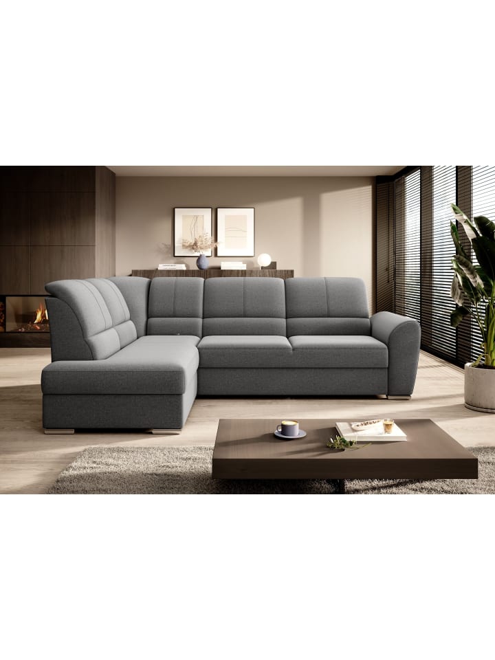 Silver Recamiere Links in Dunkelgrau - (L) 270 x (B) 270 x (H) 93 cm