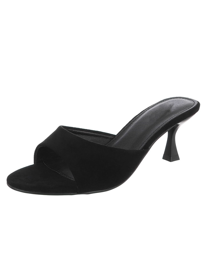 High-Heel Sandalette in Schwarz