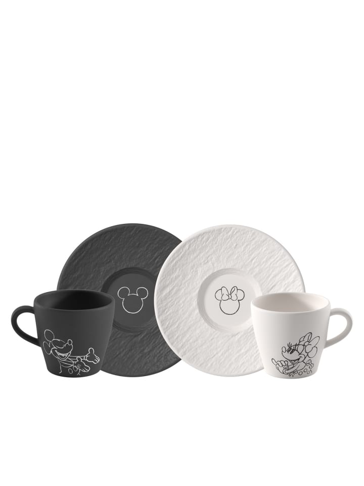 Kaffeetassen mit Untertassen Manufacture Rock – Mickey Mouse
