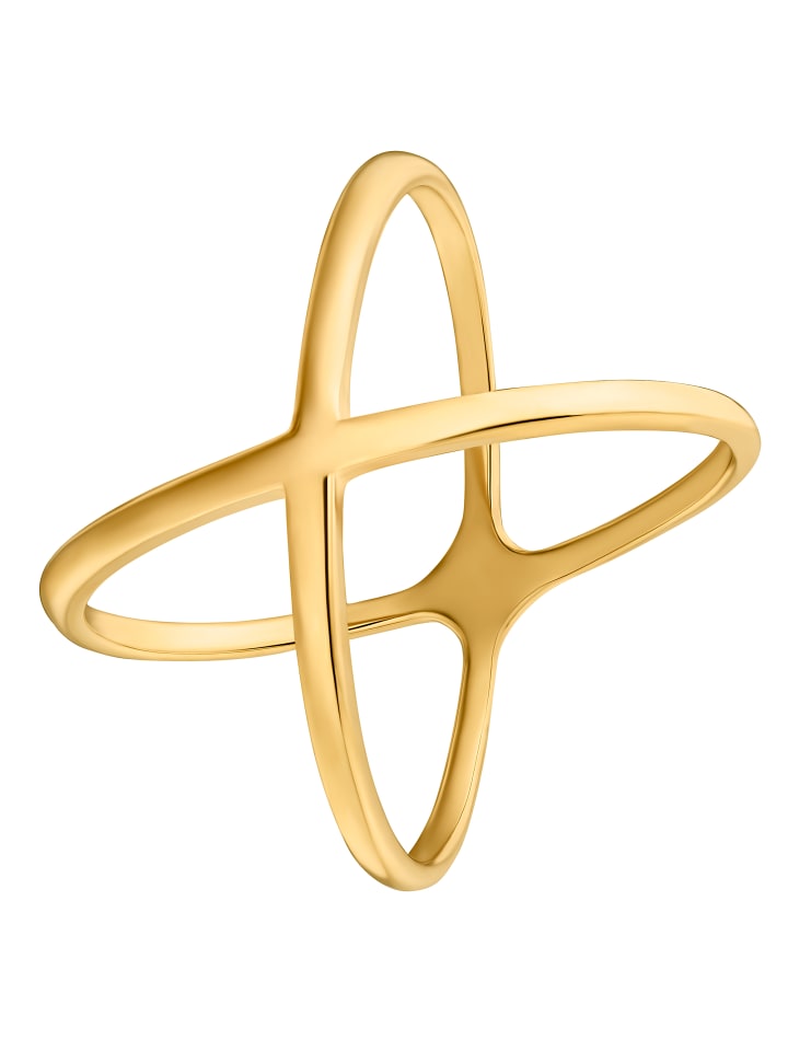 Fingerring Fionn poliert in goldfarben