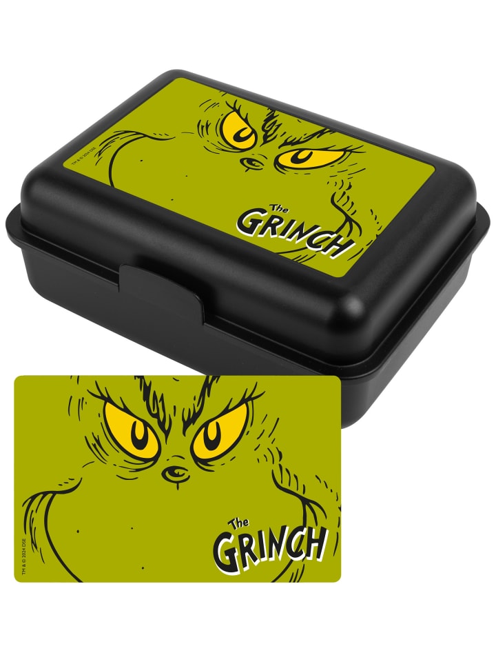 The Grinch Brotdose Gesicht Lunchbox mit Trennwand in schwarz
