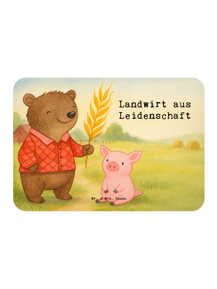 Magnet Landwirt Leidenschaft Design mit Spruch in Weiß