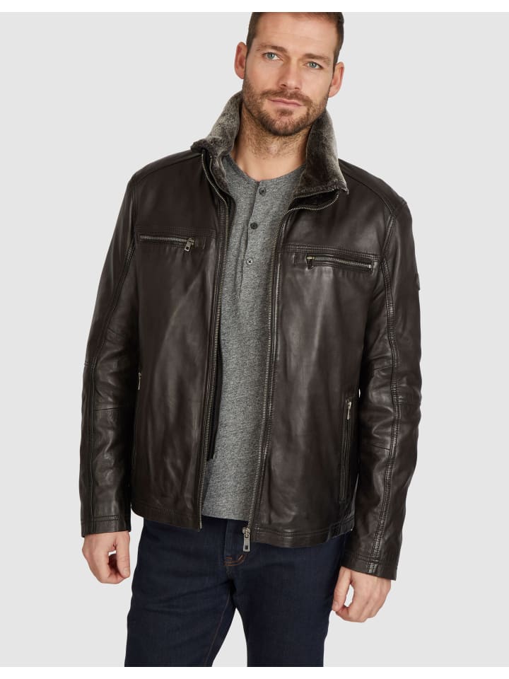 Lederjacke BUGERERO in Schwarz