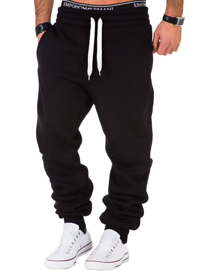 Sporthose STUART in Schwarz/Weiß