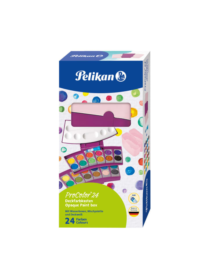 Farbkasten ProColor - 24 Farben beere/rosa.