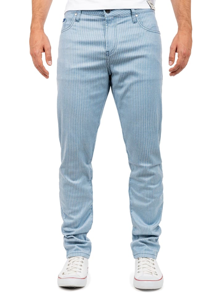 Herren Slim Fit Hose Mid Waist in Blue