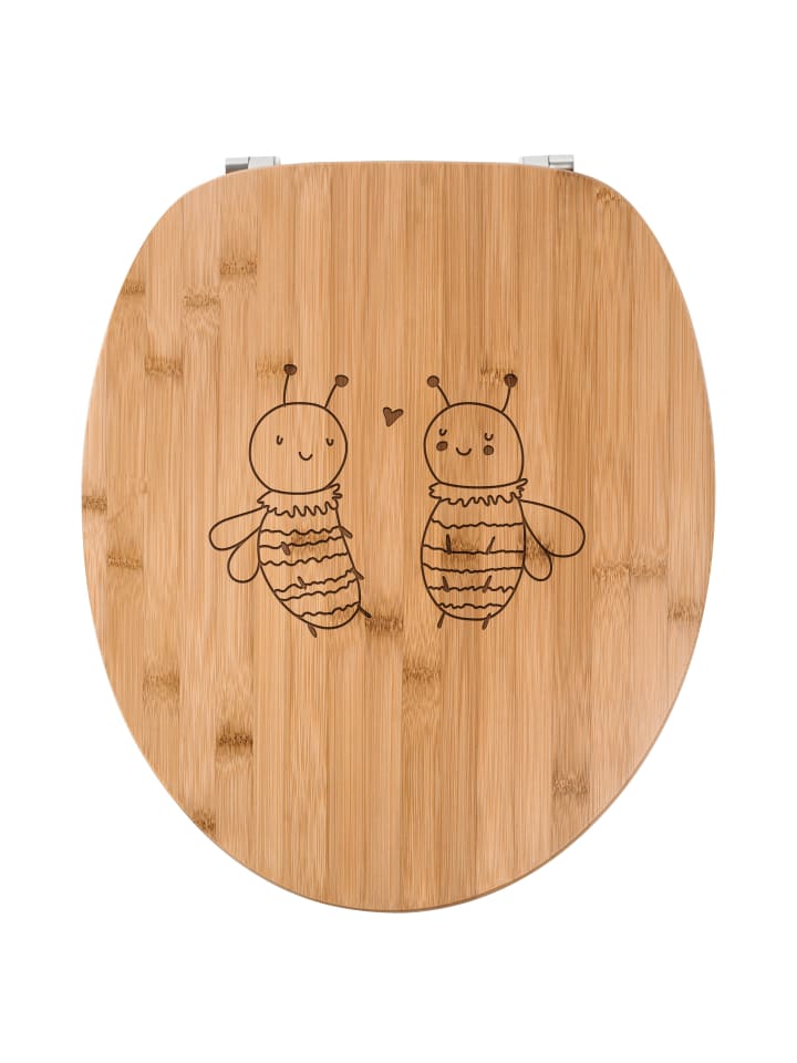WC Sitz Aus Holz Biene Verliebt ohne Spruch in Transparent