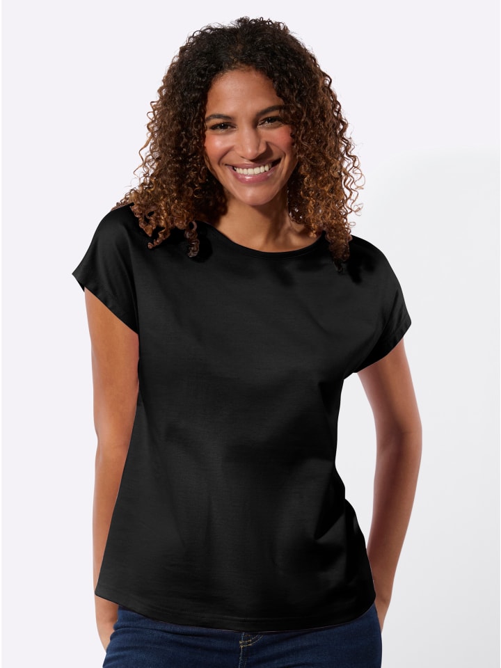 2er-Pack Shirts in schwarz + ecru