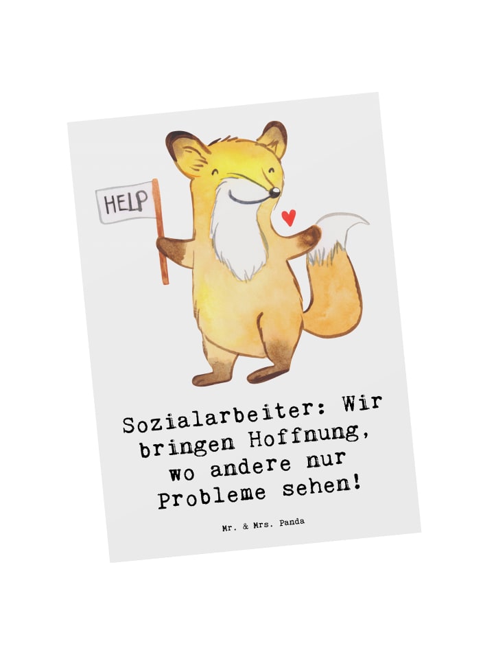 Ansichtskarte Sozialarbeiterin Hoffnungsträger ... in Weiß