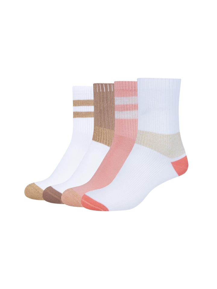 Socken silky touch colourblock Lurex 4er Pack lantana