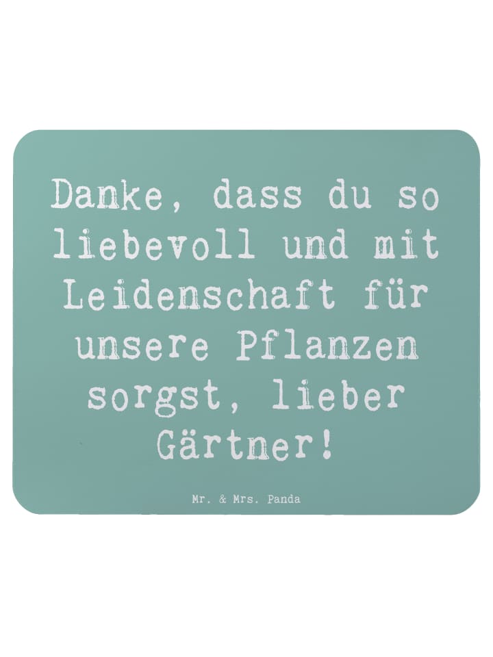 Mouse-Pad Spruch Lieber Gärtner mit Spruch in Meeresbrise