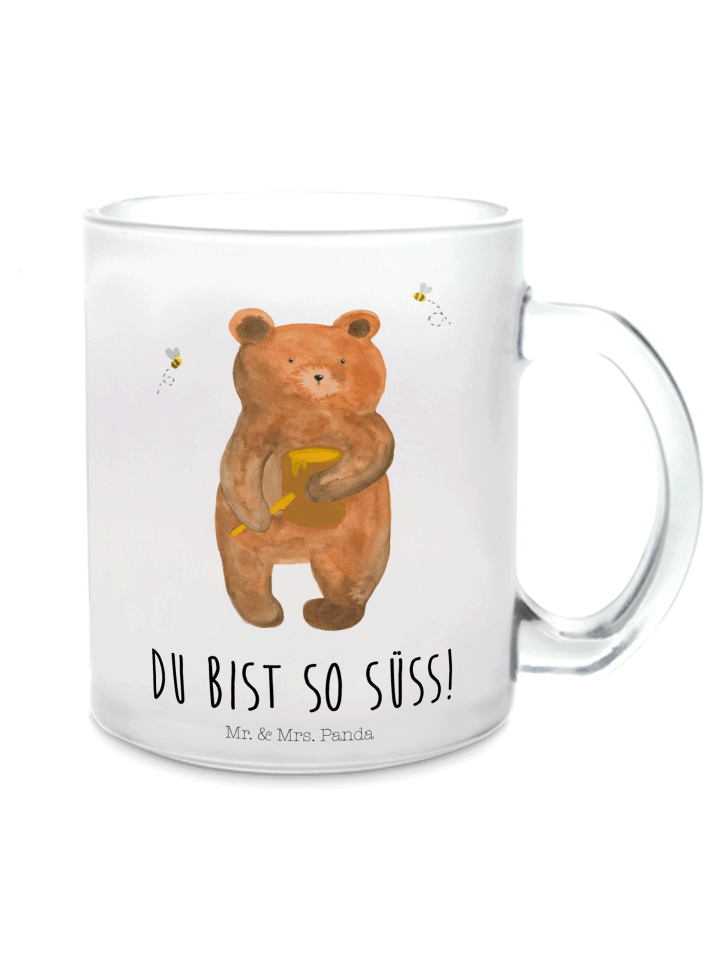 Tasse Bär Honig mit Spruch in Transparent