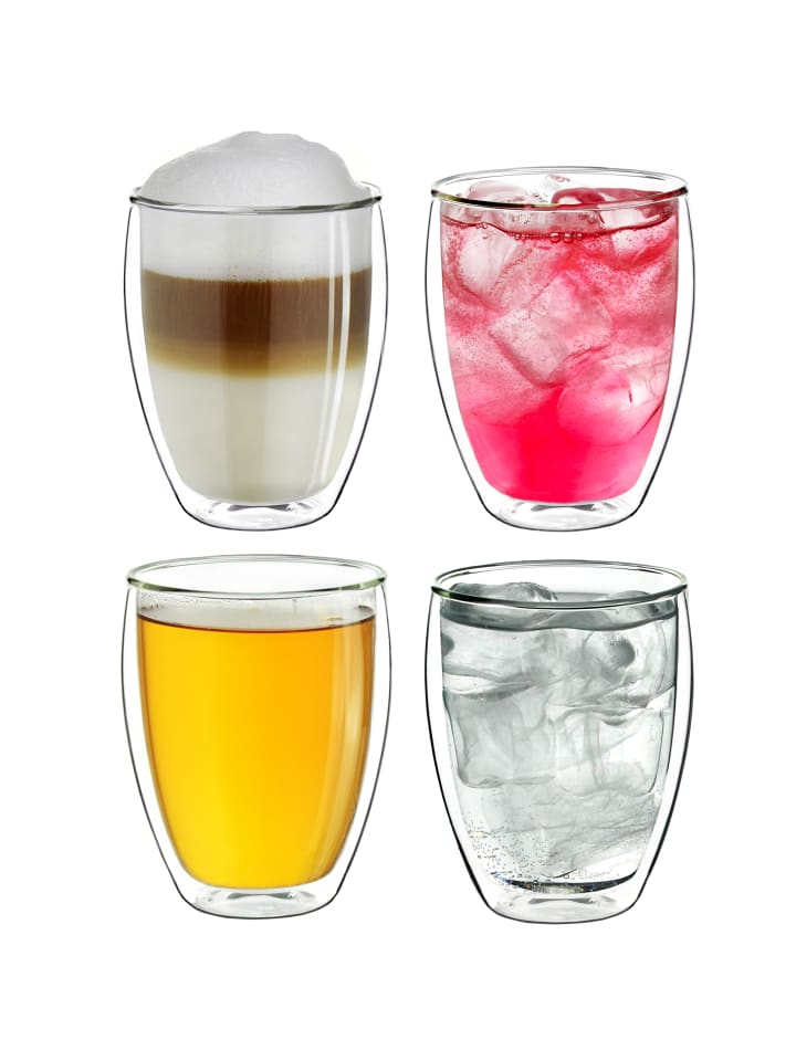 4er Set Thermoglas dg-h  "Doppelwandglas"  - 250ml Glas