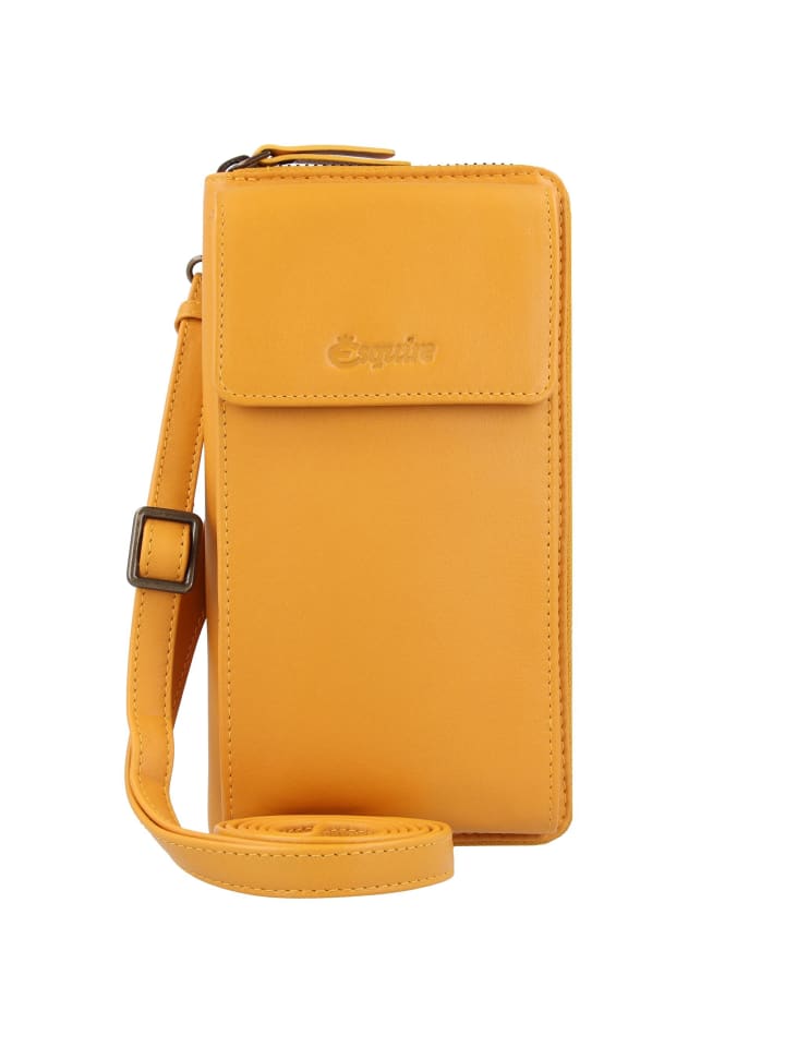 Peru Handytasche Leder 10 cm curry